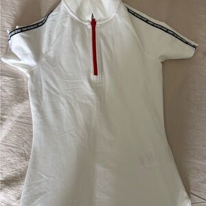 Tommy Hilfiger White and Red Polo Shirt